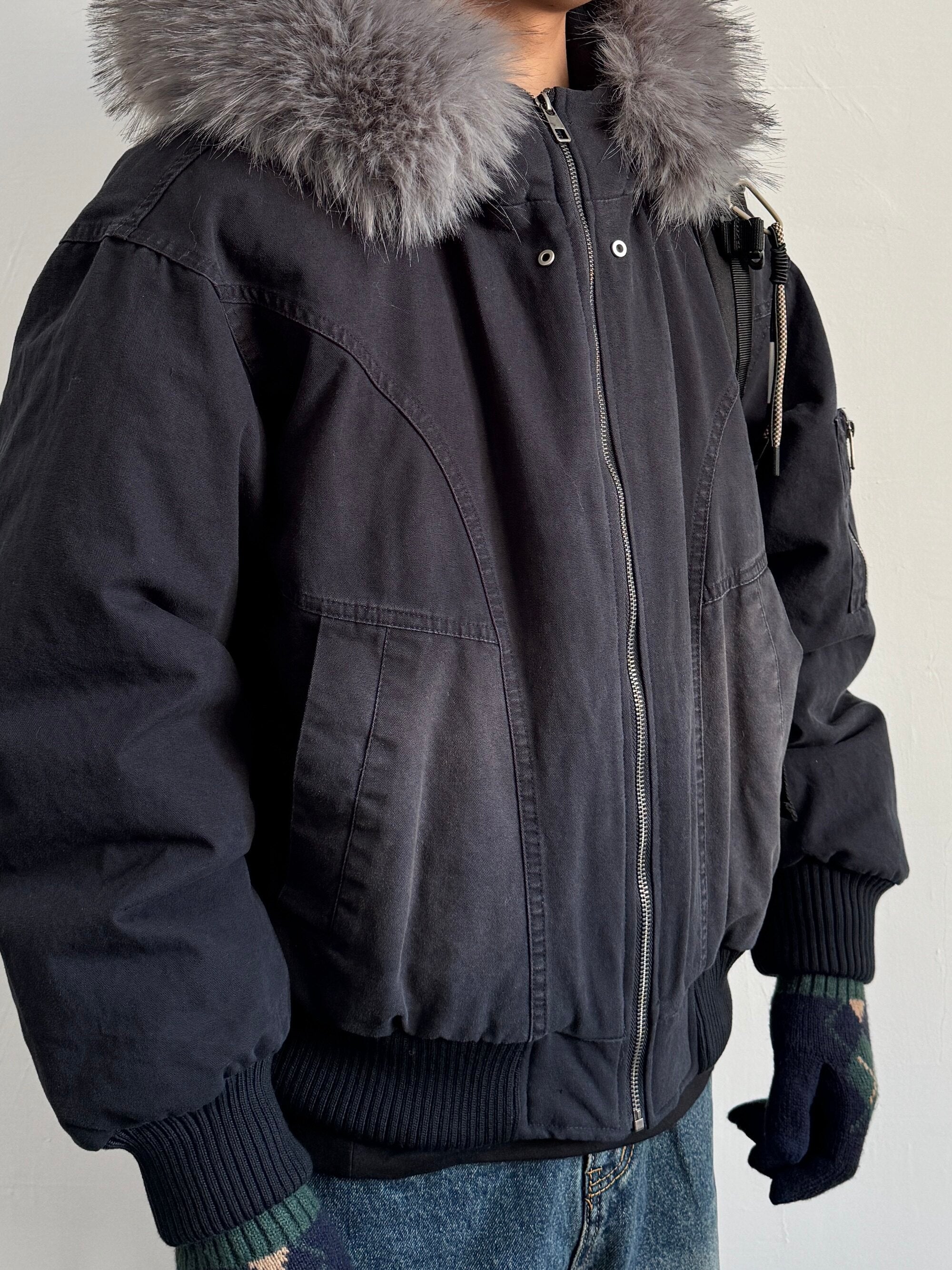 ヴィンテージ調 90ダウンフーディー N6643