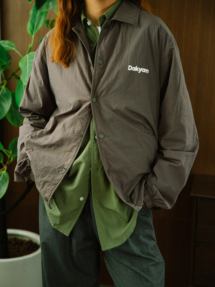 シワ加工 ライトウェイト ロゴコーチジャケット N6383