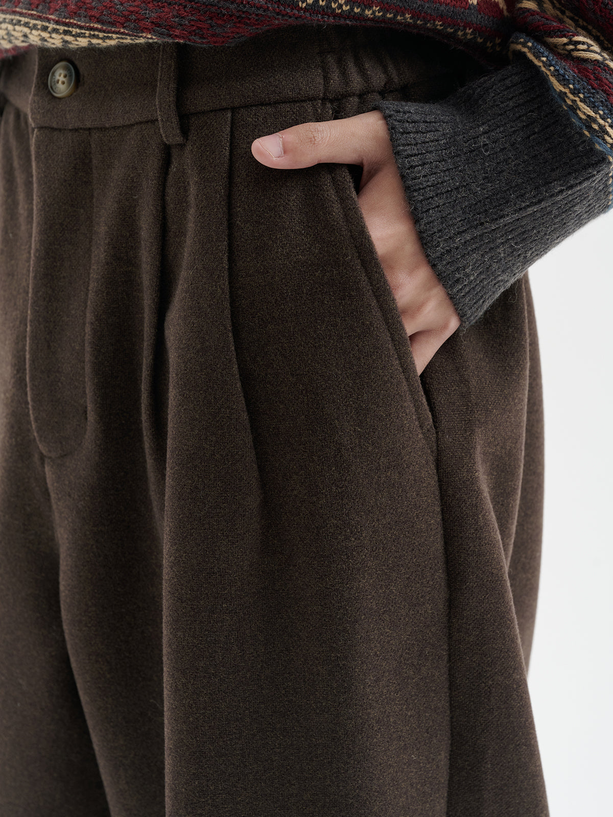 800Gヘビーウェイト・Aラインプリーツ・トラウザーズ N6202