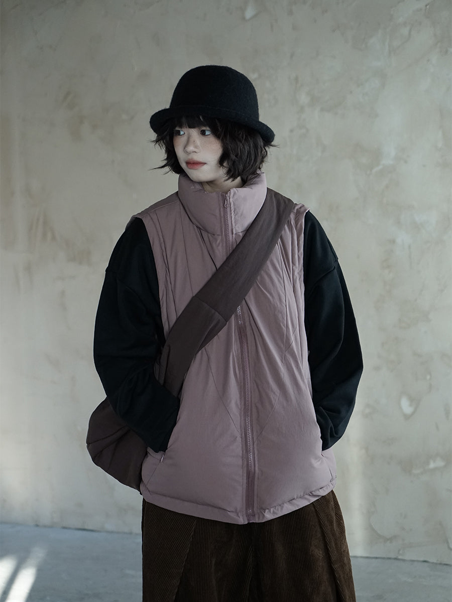 マットシェル・スタンドカラー・ボリュームパデッドベスト N6185