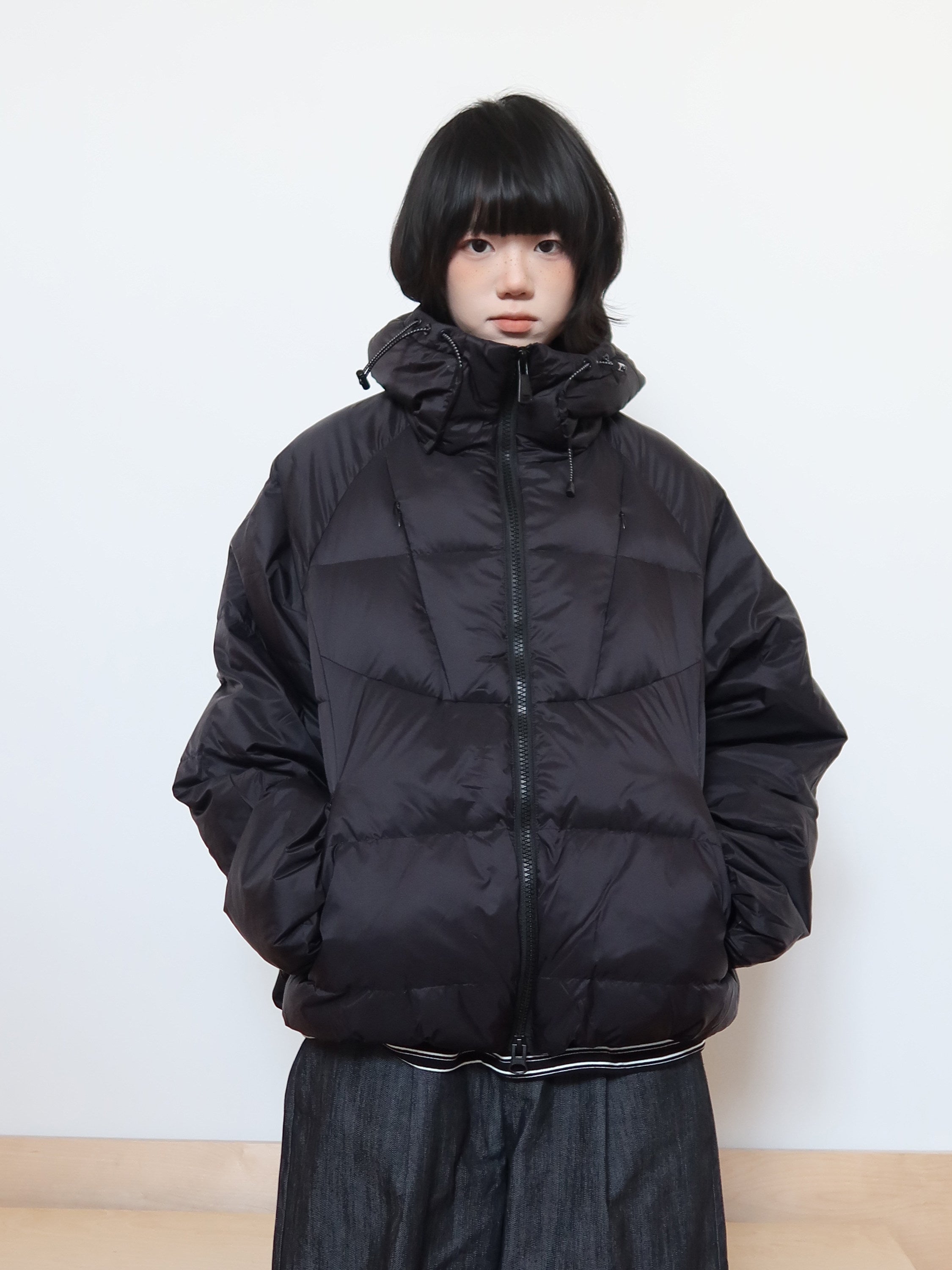 ダブルカフス仕様 90%ダックダウン フーデッドコート N6377