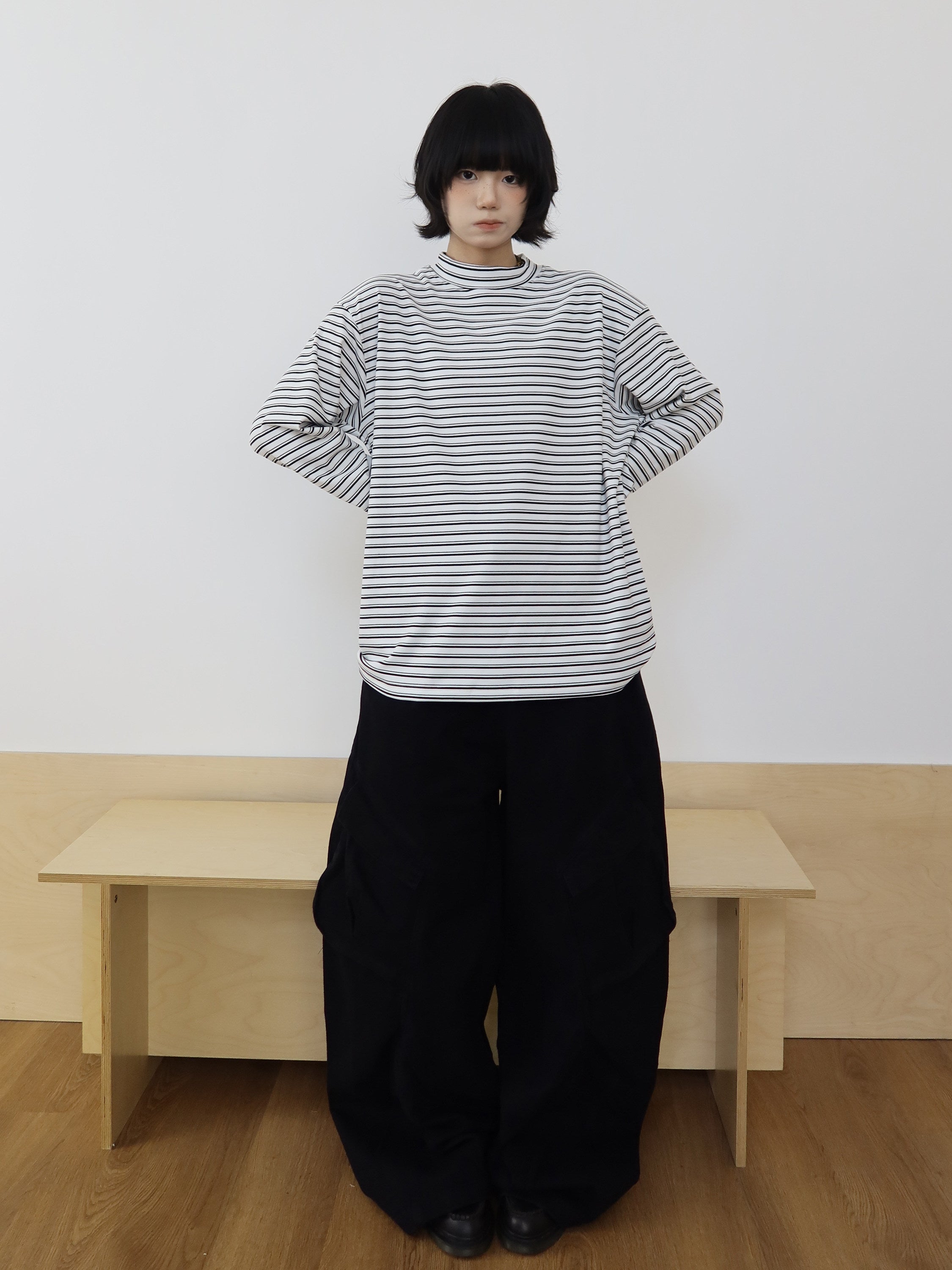 ウォッシュド デニム オーバーオール ワークパンツ N6495