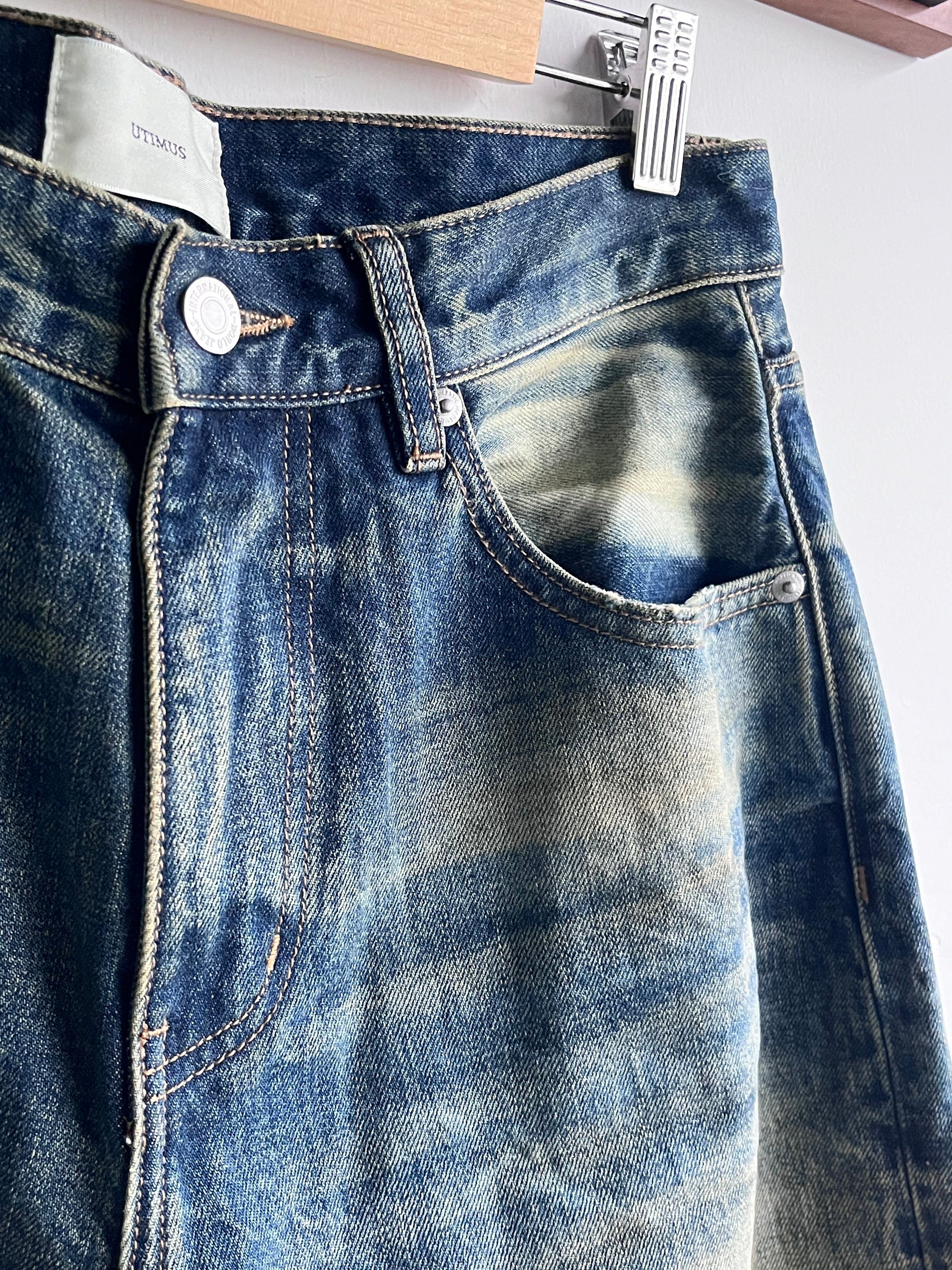 14.5oz・3Dウィスカーワイドストレートデニム N6246