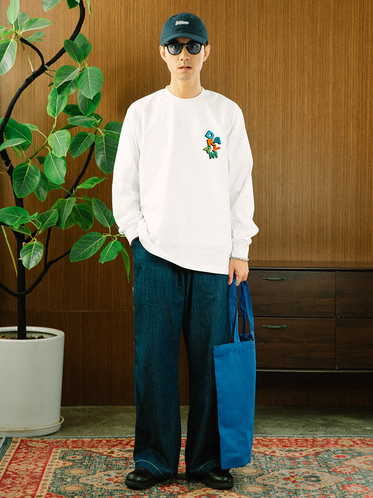 キューブロゴ プリント ヘビーウェイト ロングT N6381