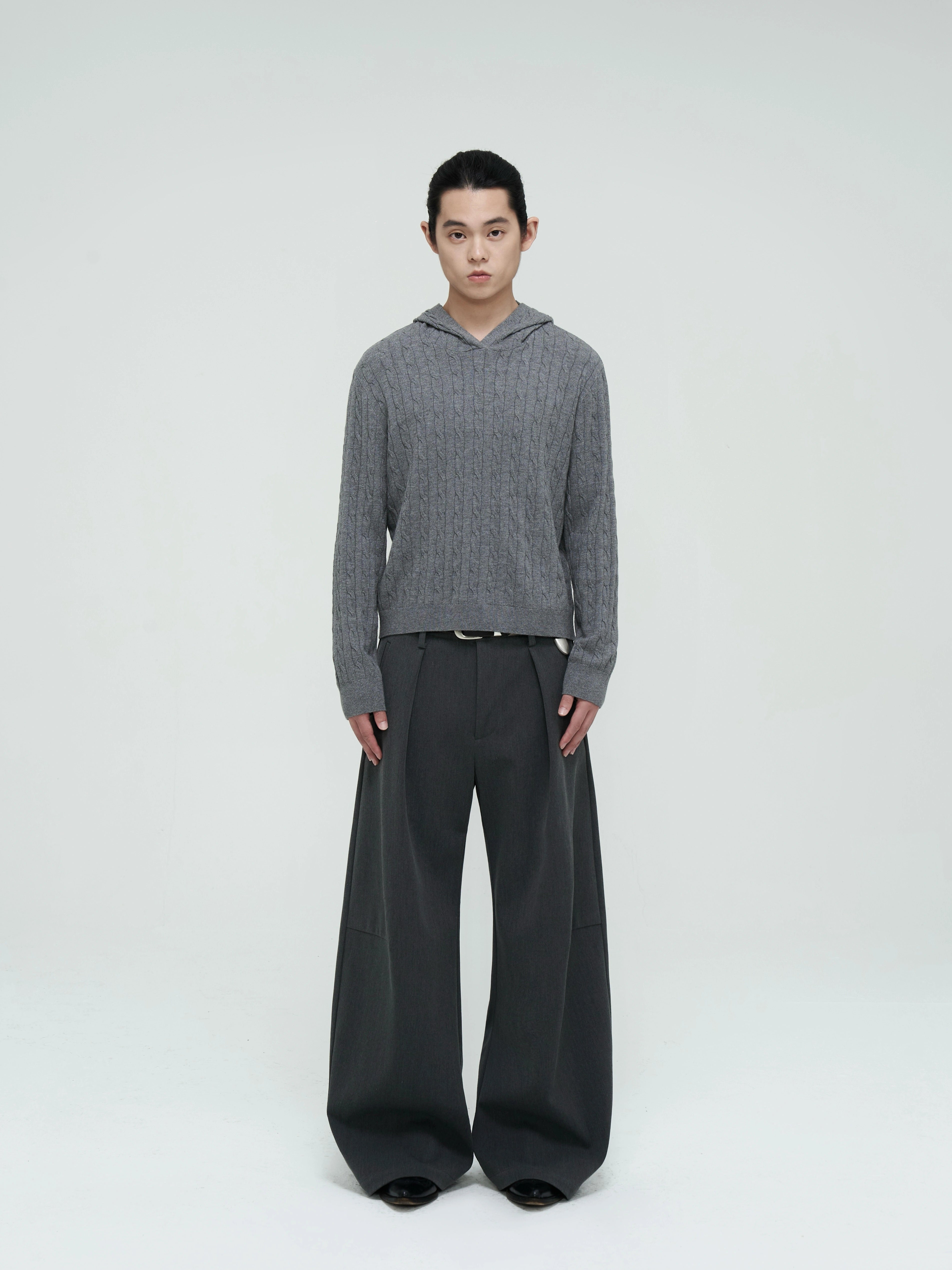 アークシルエット プリーツドレープスラックス N5989