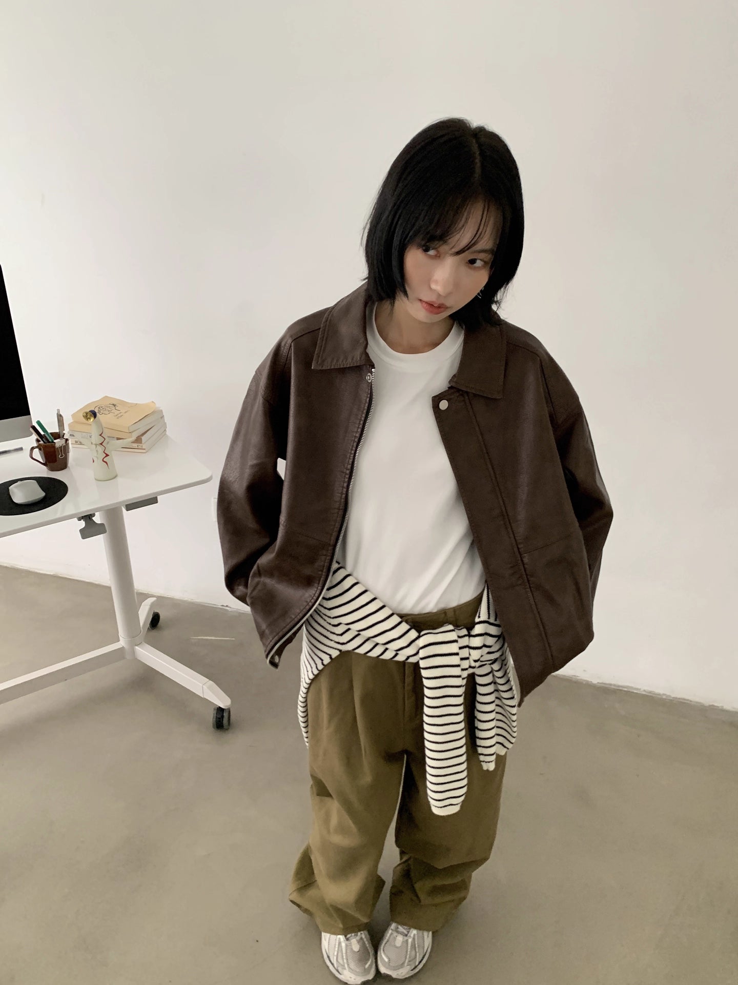 ユニセックス マイヤールレザーショートジャケット N5965