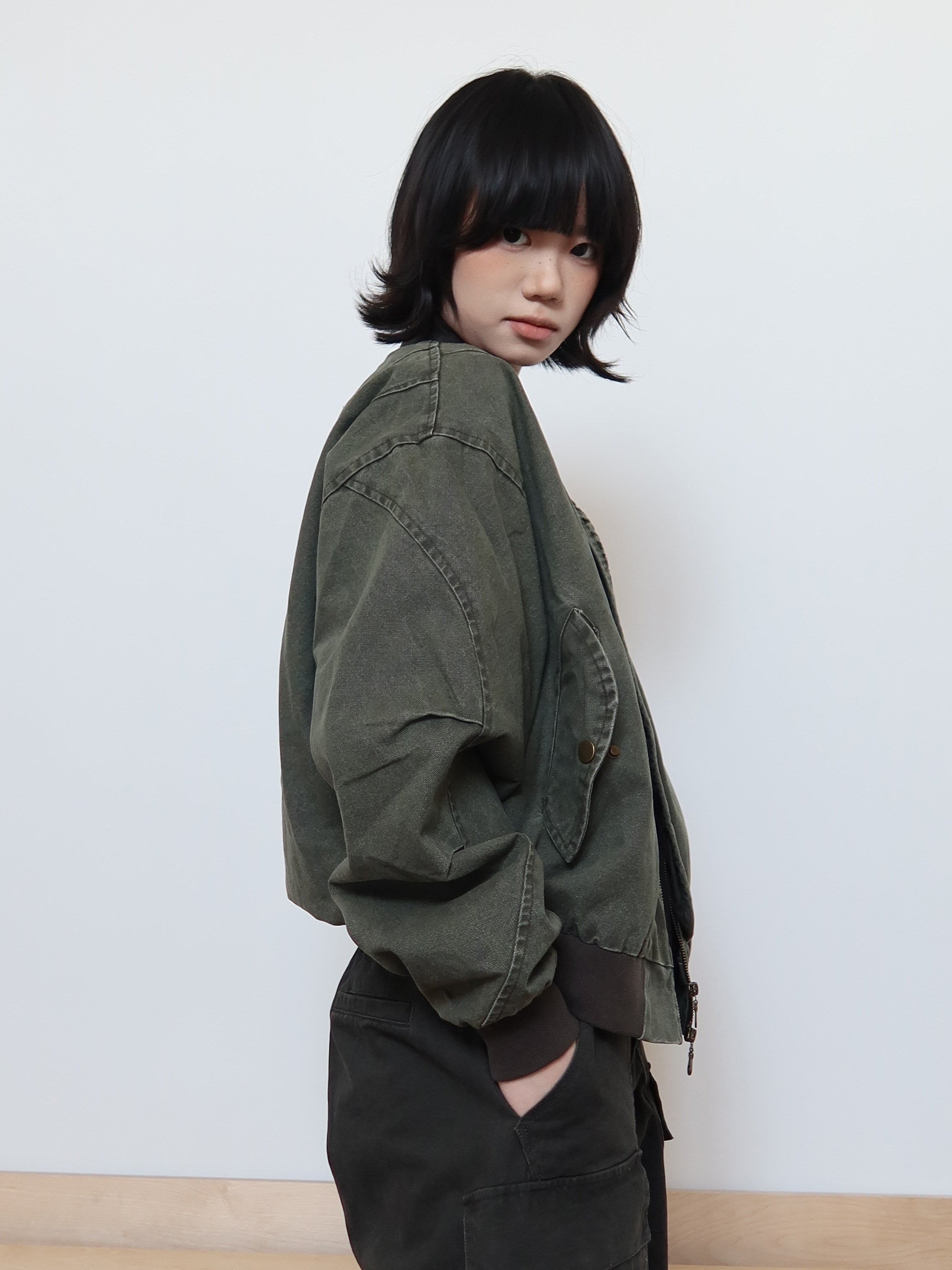 ヴィンテージウォッシュ ボクシーMA-1 フライトジャケット N6410