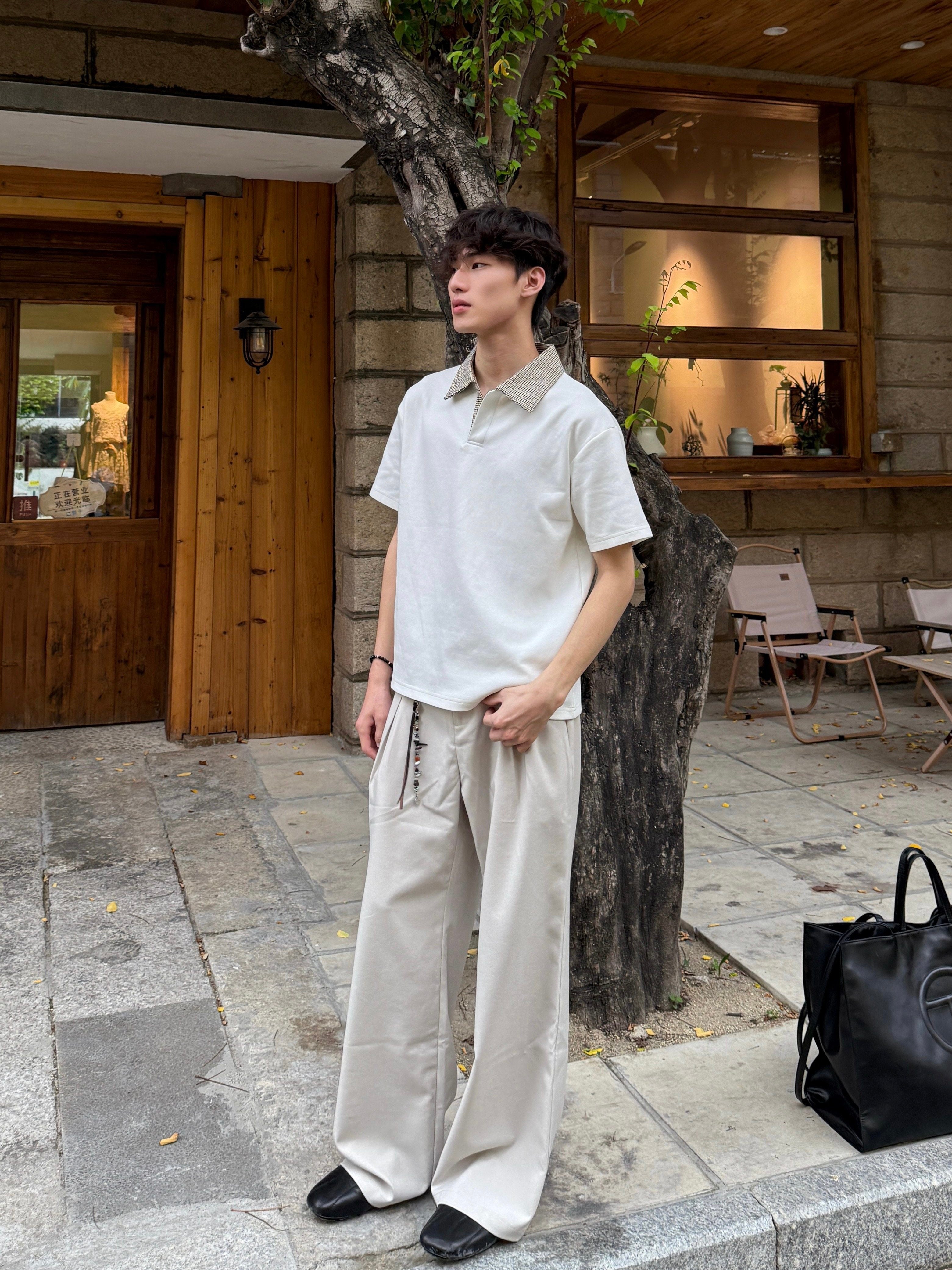 千鳥格子 切替 アイスタッチ ポロTシャツ N6834