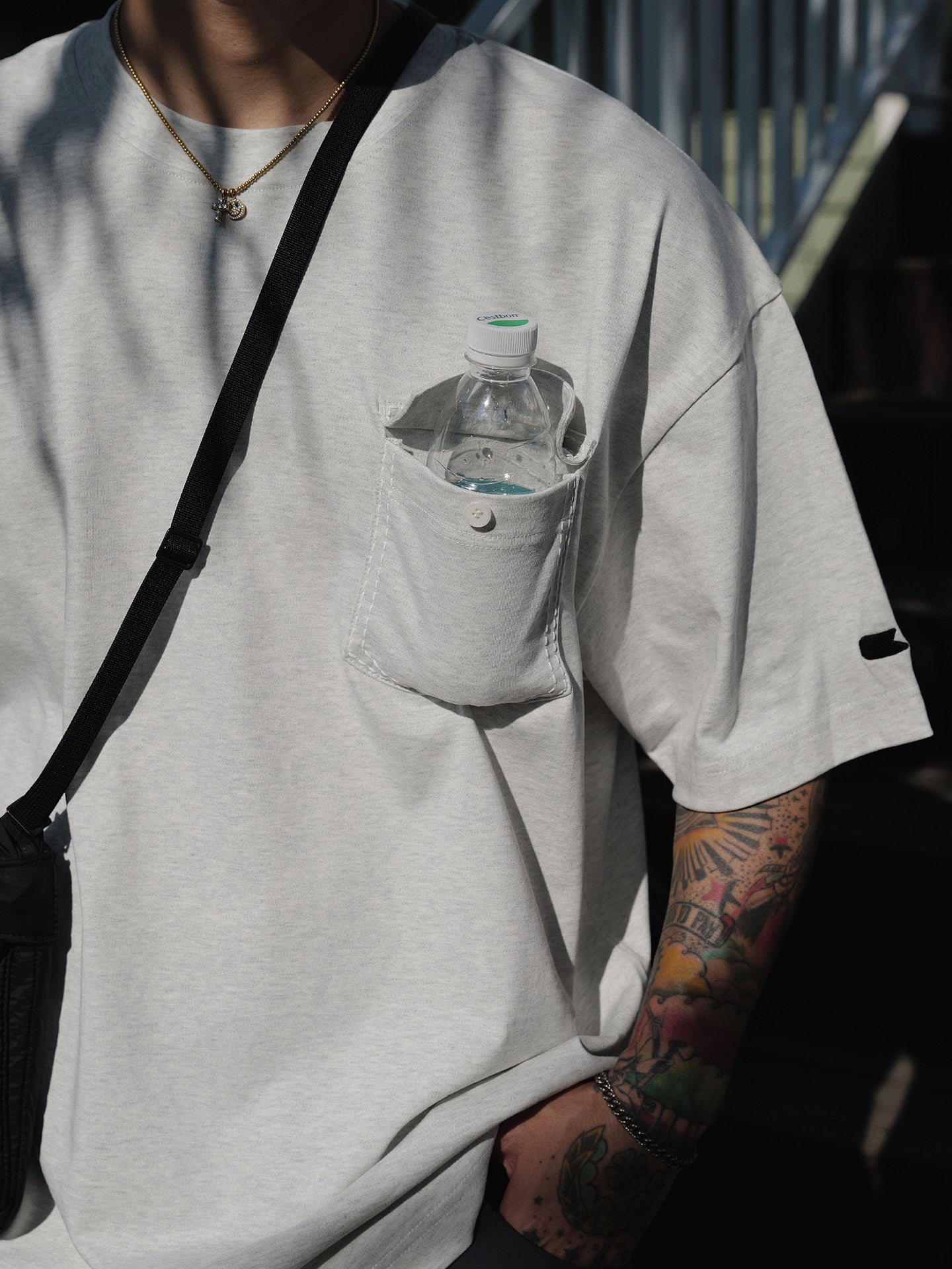 300g コットン ステッチポケット Tシャツ N6907