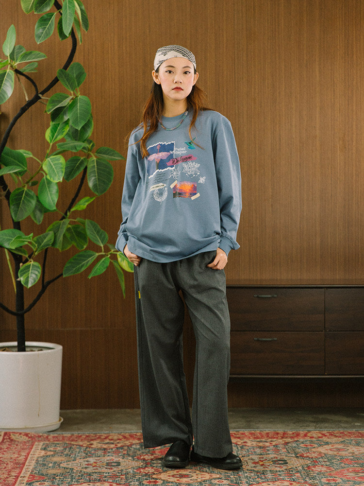 フローラドリーム アートプリント ロングスリーブT N6379