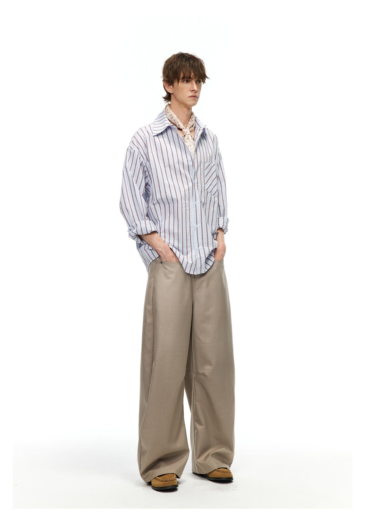 パネル切替 ワイドカーゴパンツ N6798