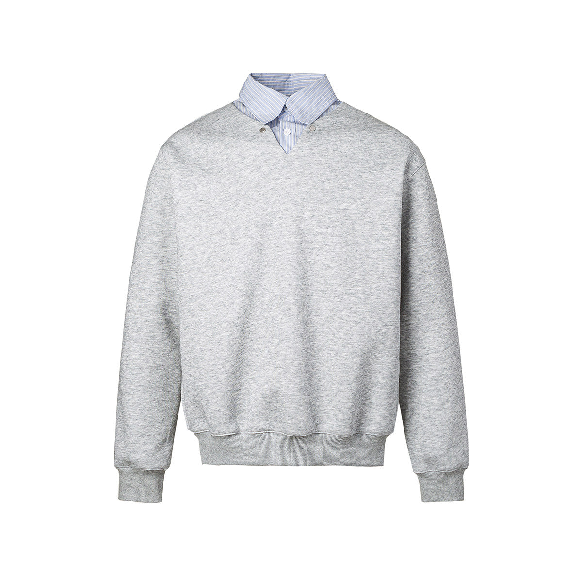 レイヤード風 シャツカラースウェット N6797