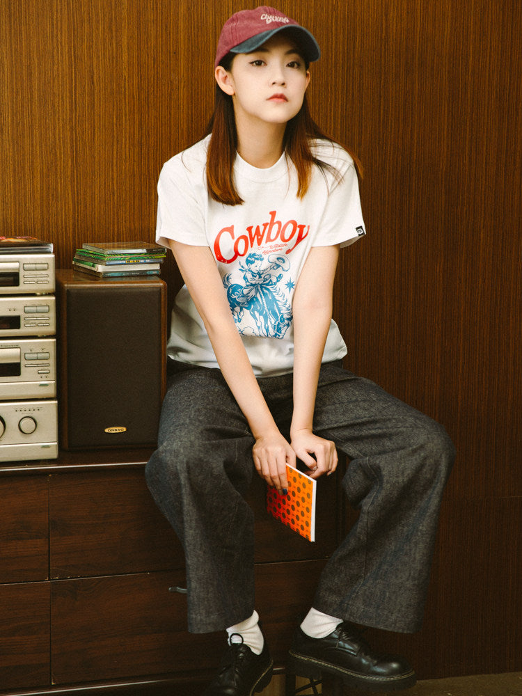 【テック繊維】ヴィンテージカウボーイグラフィックTEEN6741