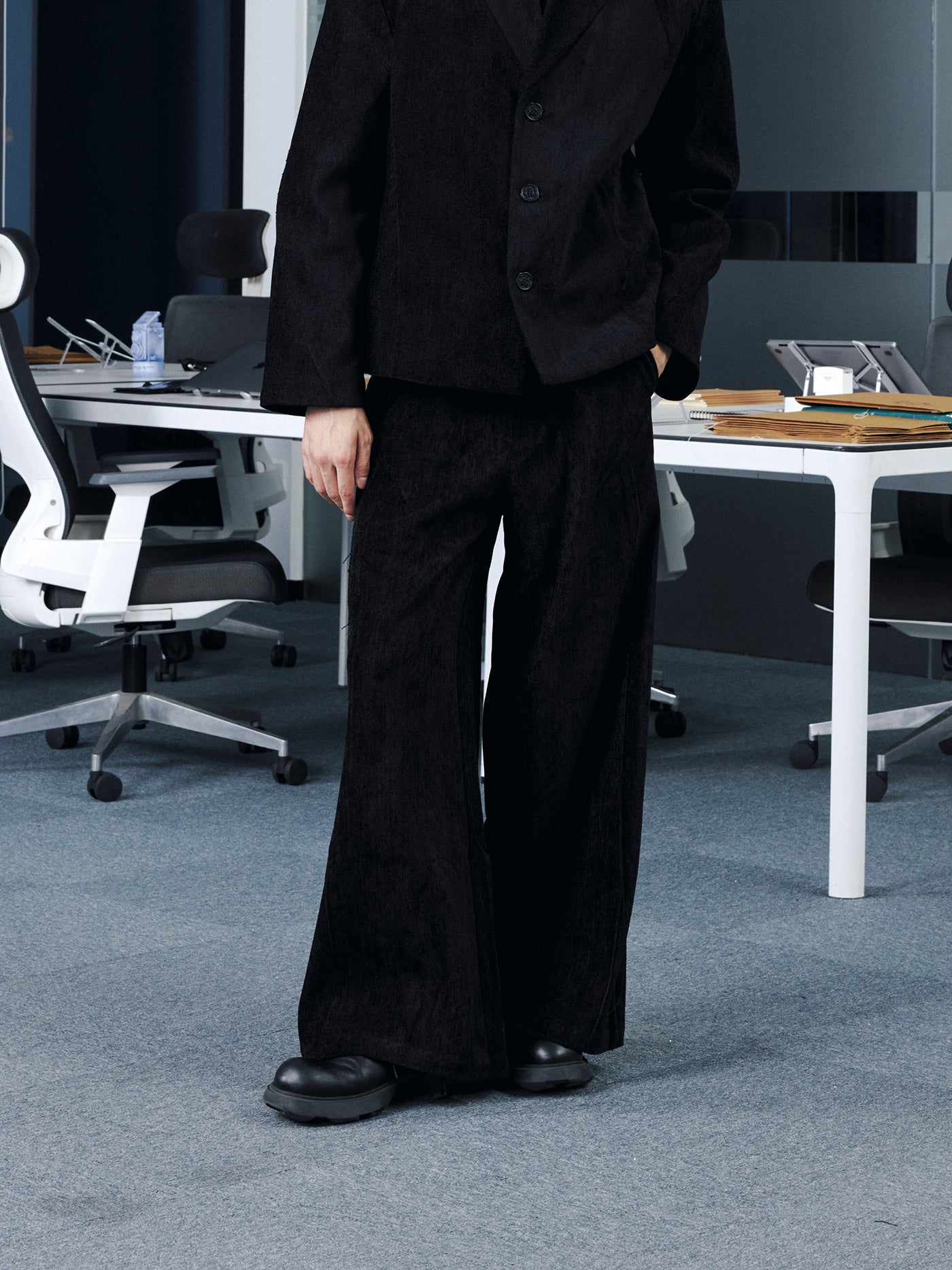 クラックシームワイドトラウザーズ N6193