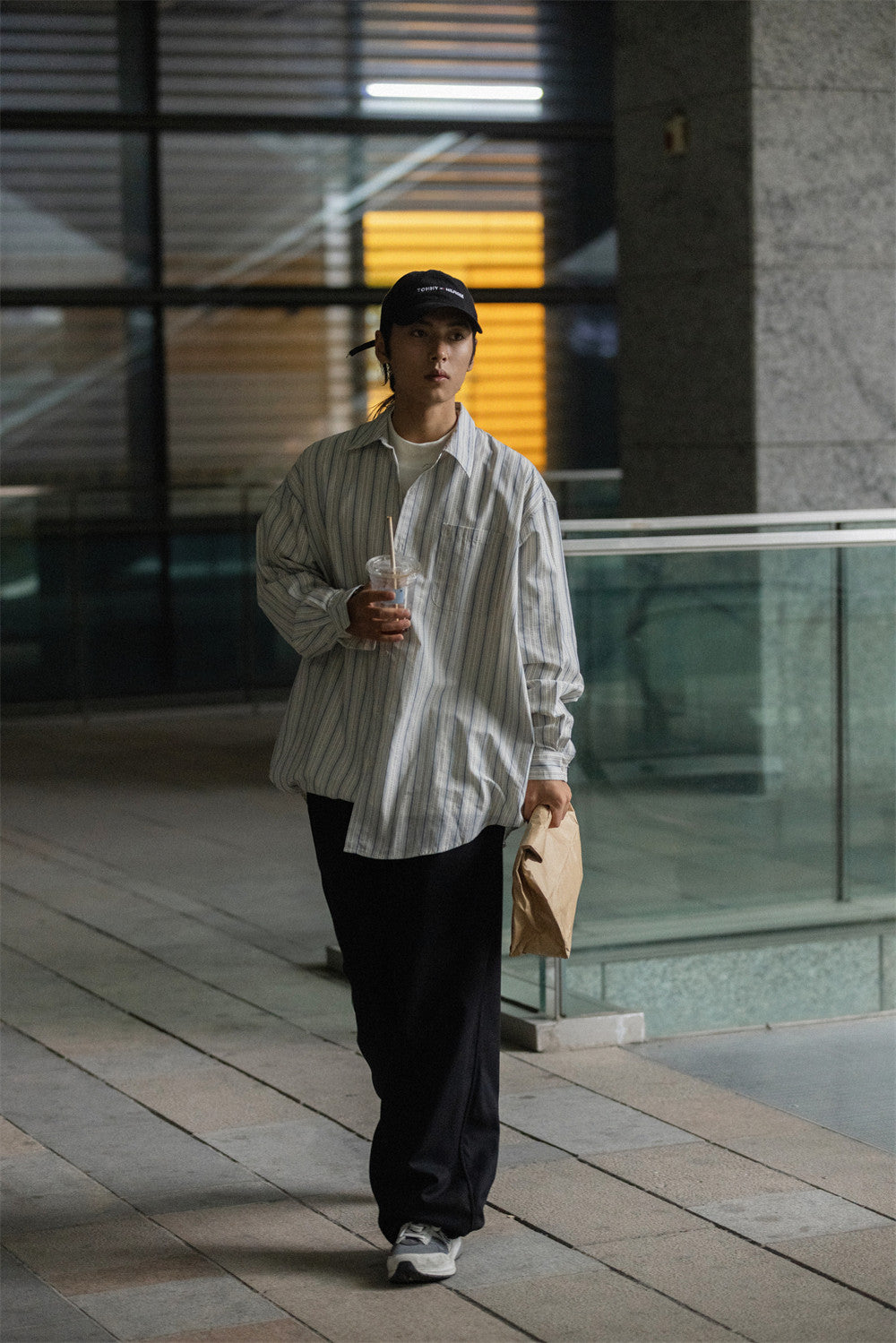 ストライプ オーバーサイズシャツ N6730