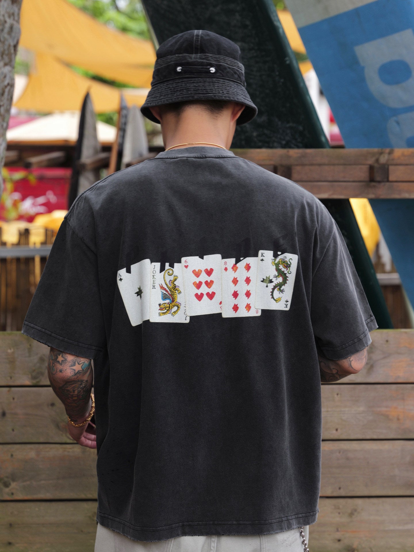 280g サンドウォッシュ ダメージTシャツ N6905
