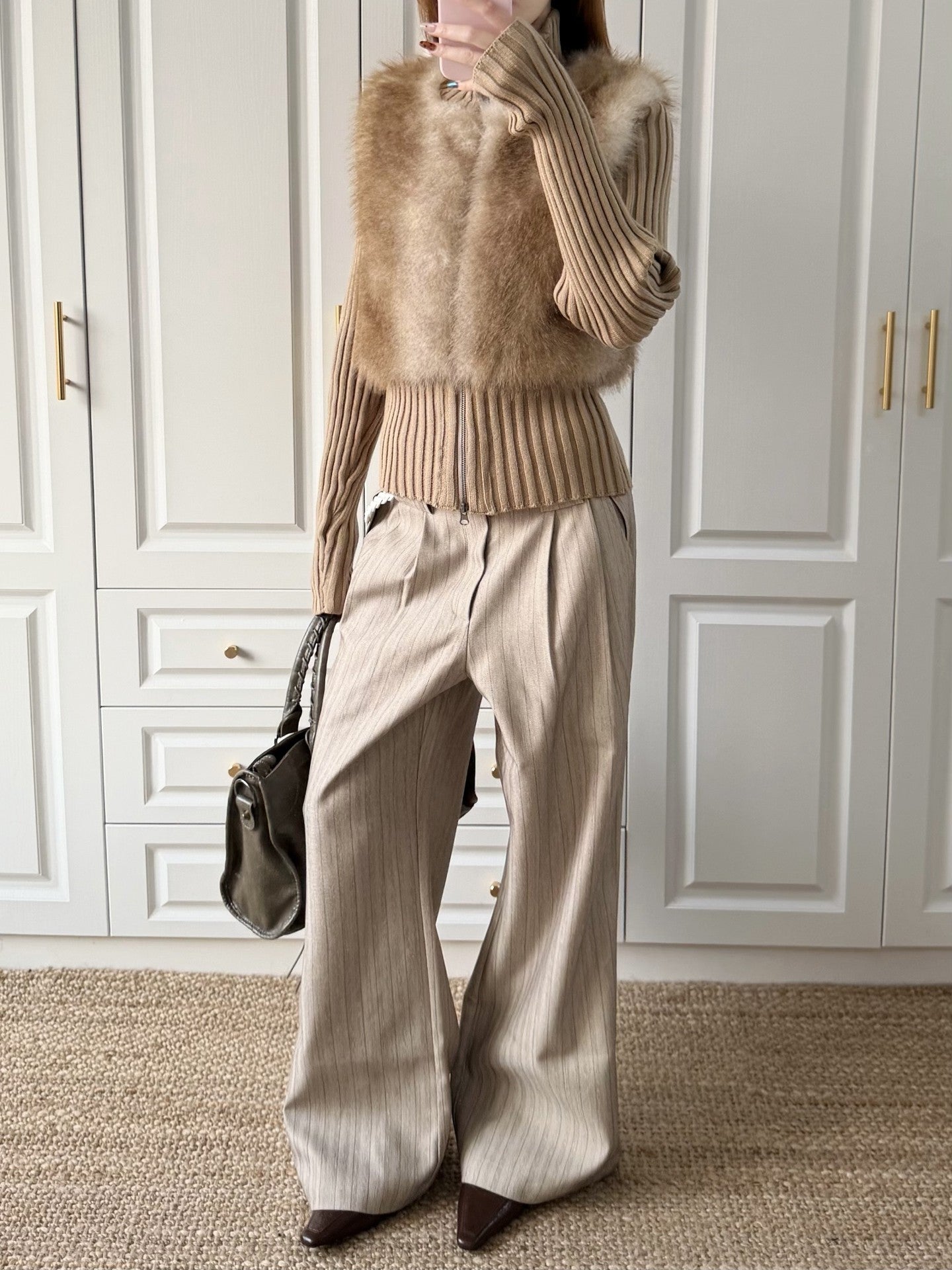 ストライプAライン タックワイド TRスラックス N6416