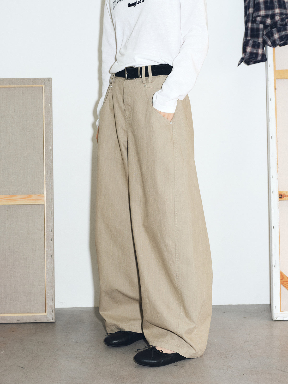 コクーンシルエットワイドデニムパンツ N7279