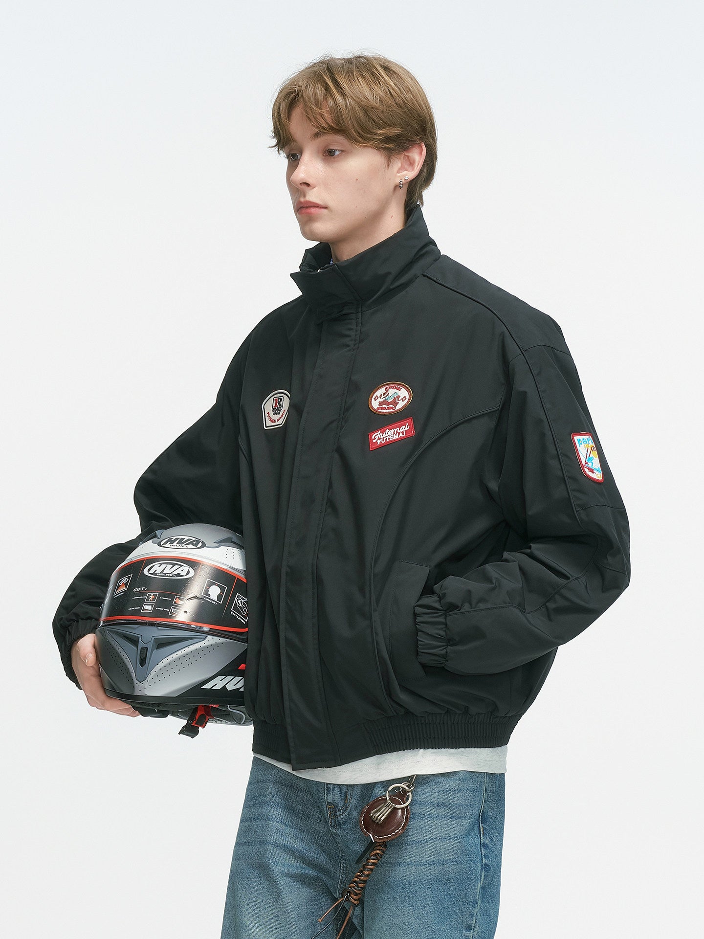 レーシングワッペン 中綿スタンドカラージャケット N6331