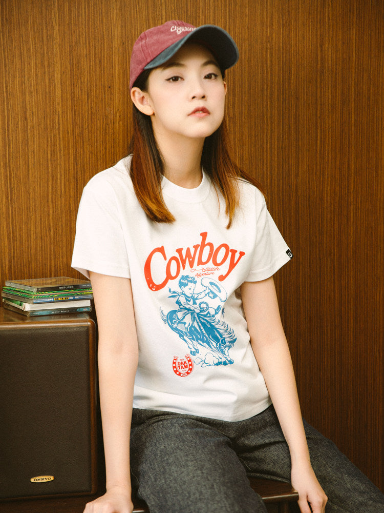 【テック繊維】ヴィンテージカウボーイグラフィックTEEN6741