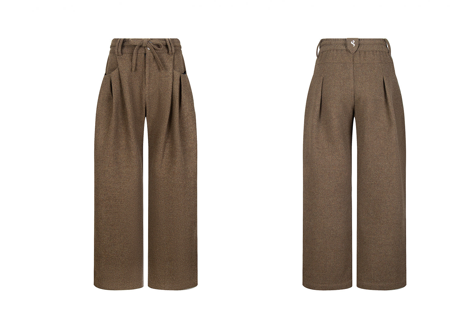 三重タックAライン 重厚ウールワイドスラックス N6260