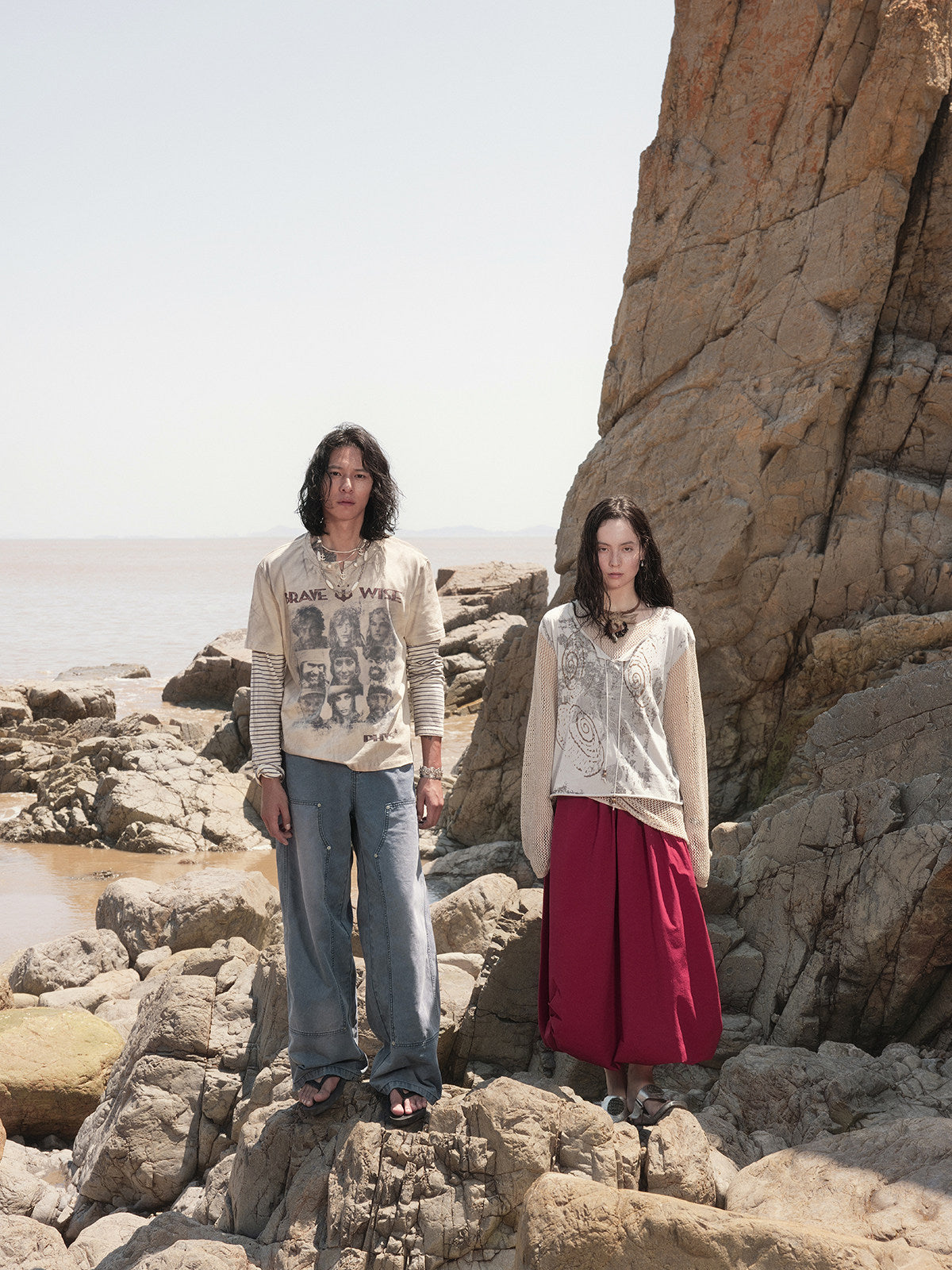 ヴィンテージプリント レイヤードロンT N6752