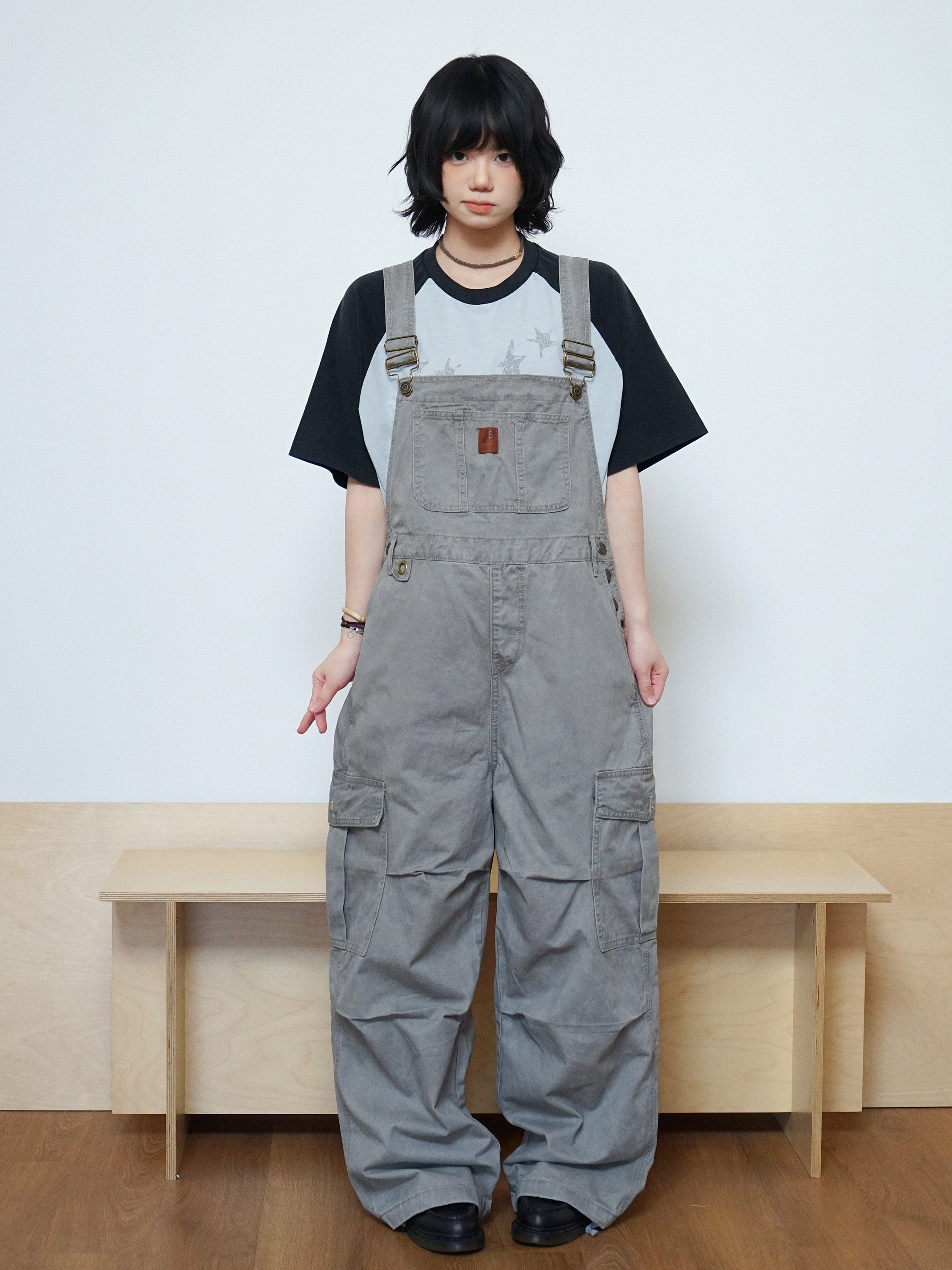 ラグラン配色 ヴィンテージプリントT N6782