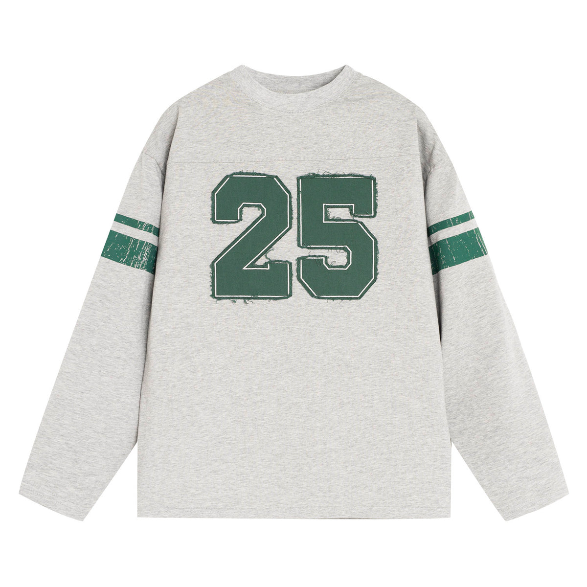 ナンバーパッチウォッシュフットボールロングTシャツ N7401