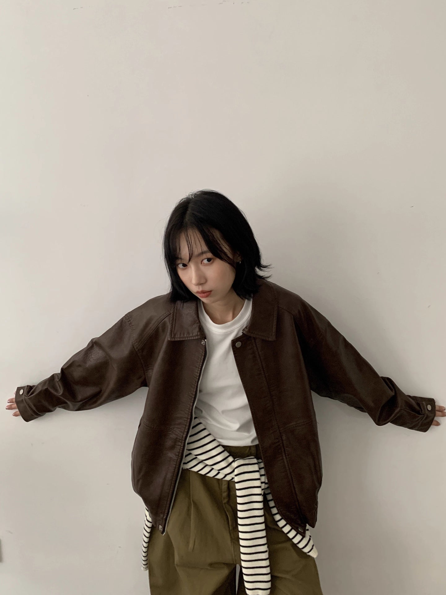 ユニセックス マイヤールレザーショートジャケット N5965