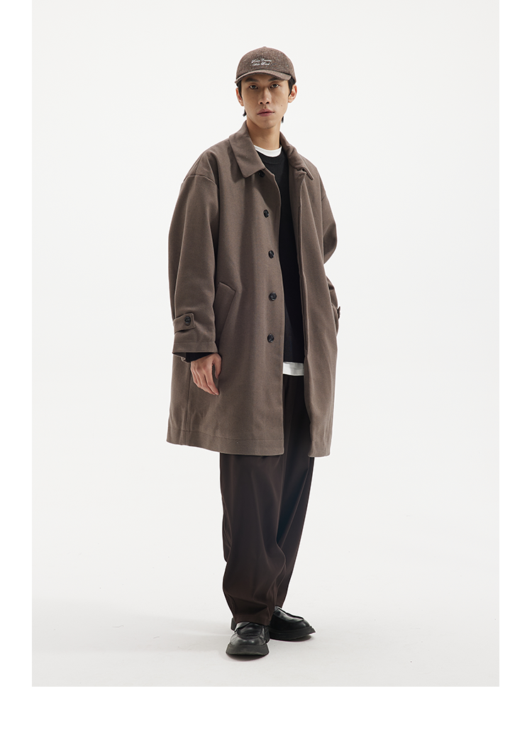 Mid-length wool coat N3000