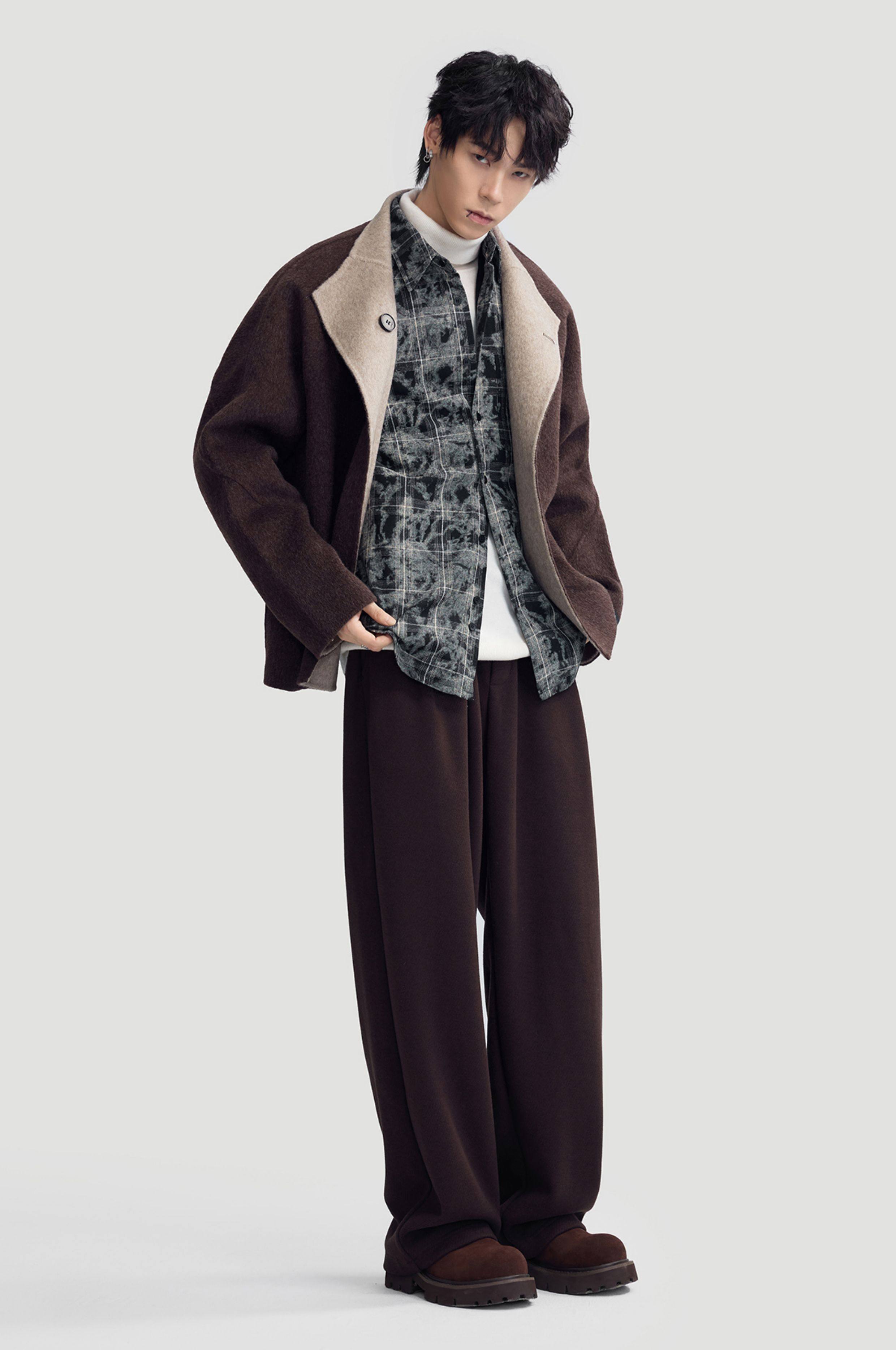 リバーシブル ダブルフェイス ウールコート N6476