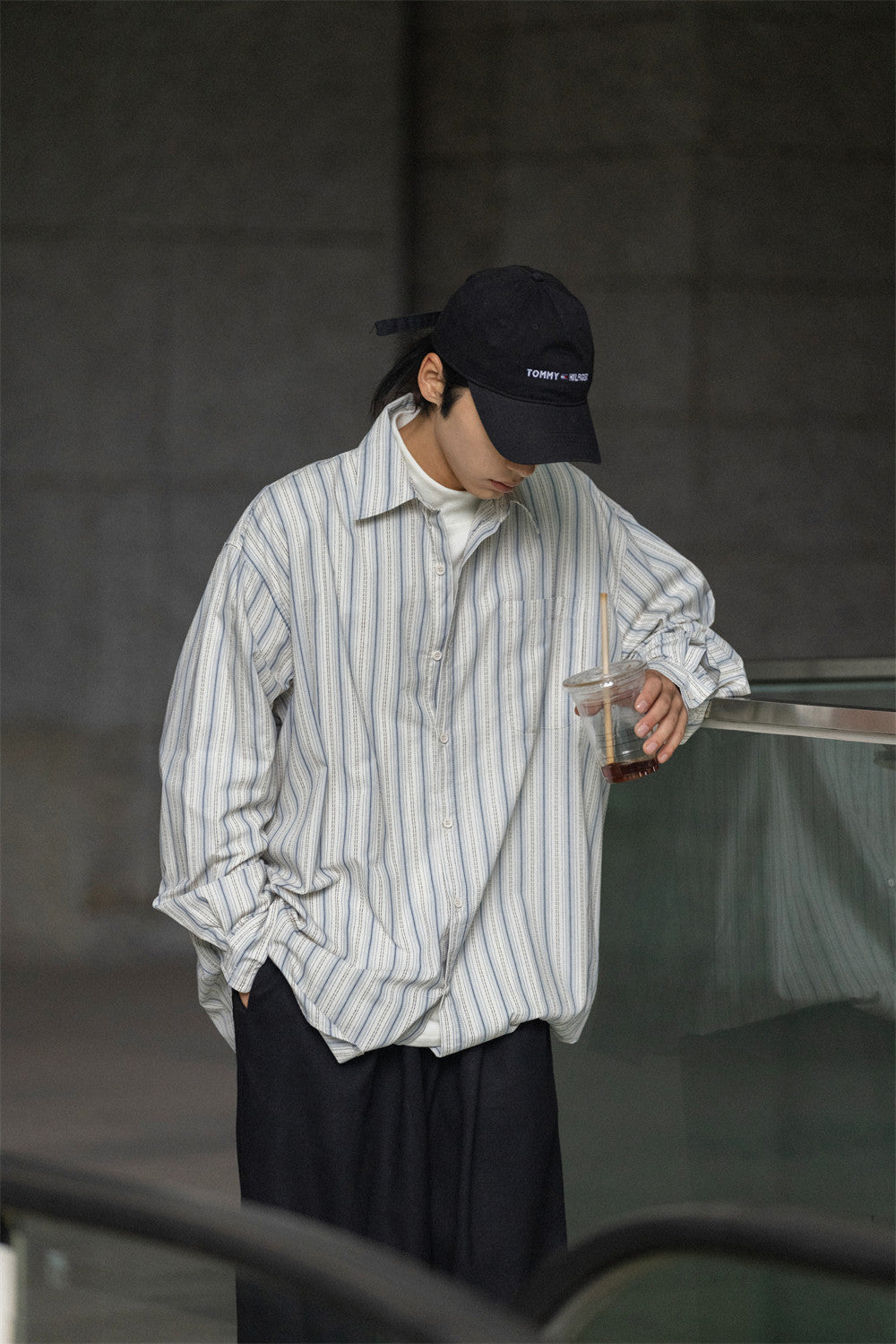 ストライプ オーバーサイズシャツ N6730