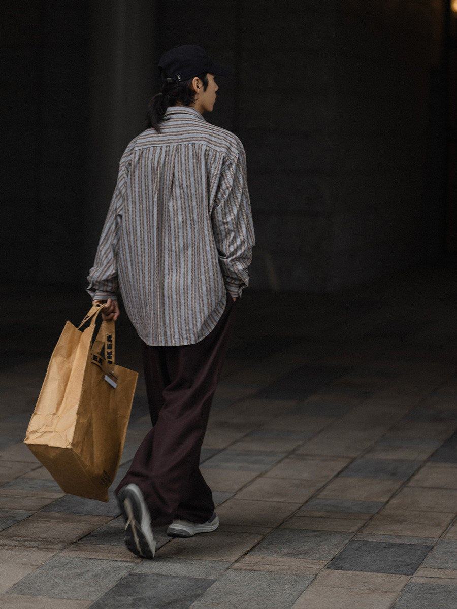 ストライプ オーバーサイズシャツ N6730