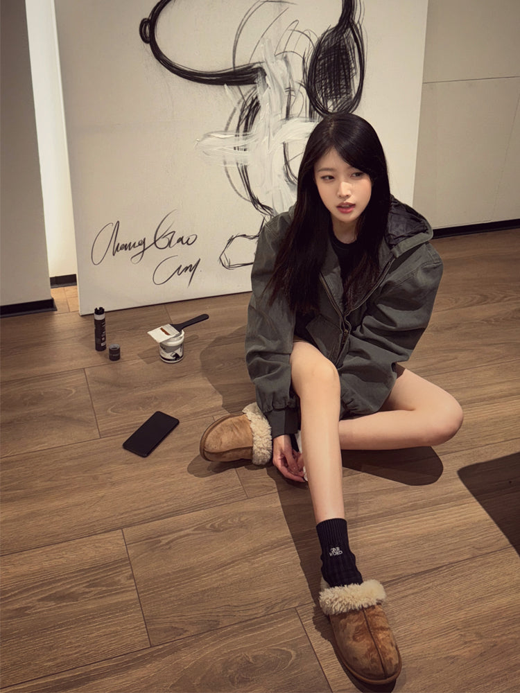 12oz帆布・ヴィンテージ加工・フーデッドデトロイトJK N6163