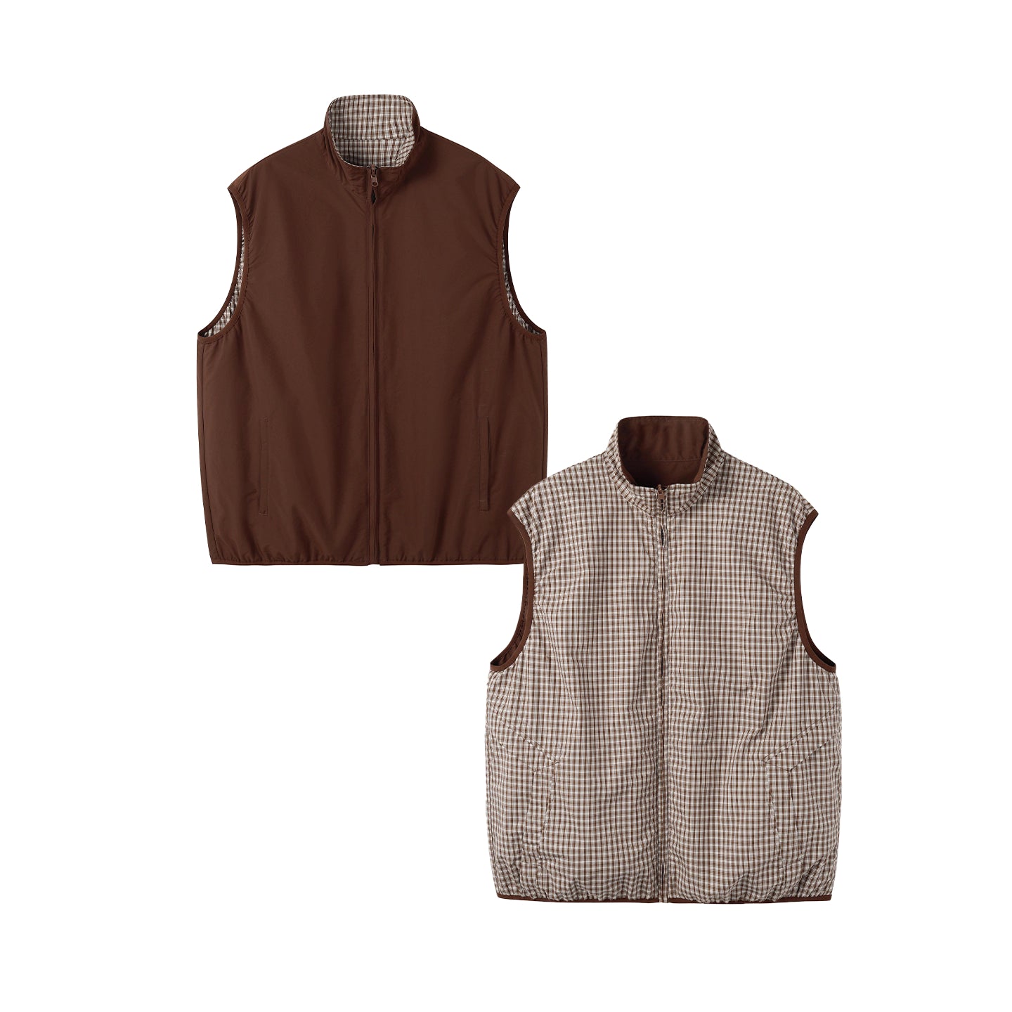 リバーシブルスタンドカラーベスト N5990