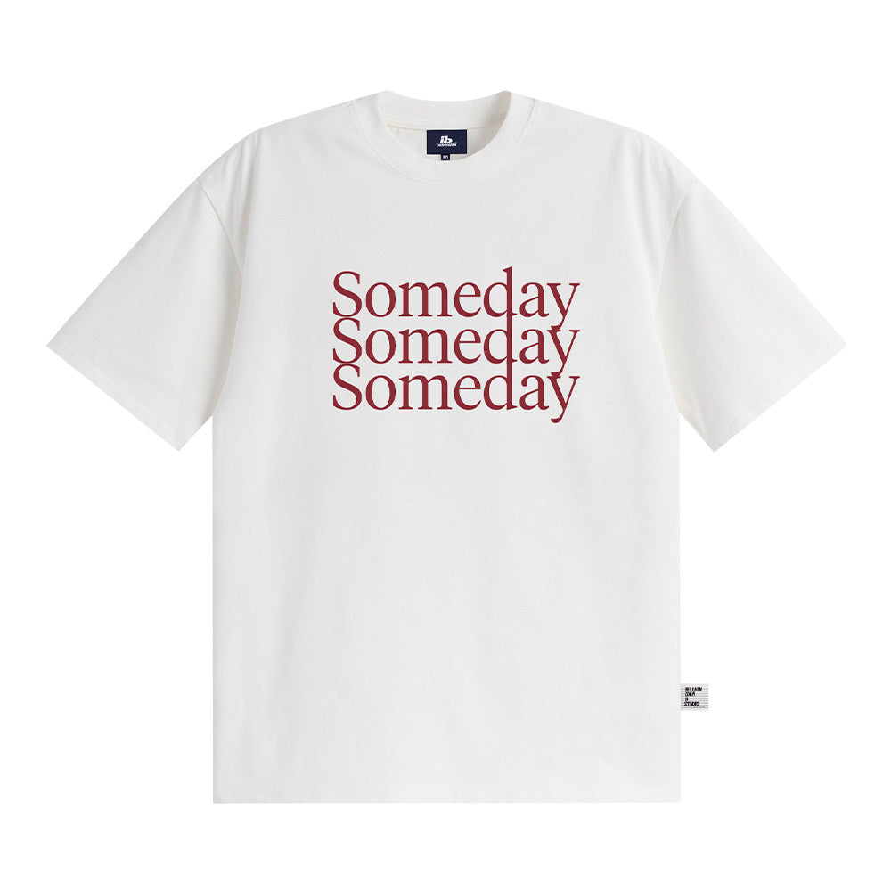 ピュアコットン タイポグラフィプリント ルーズTシャツ N6998