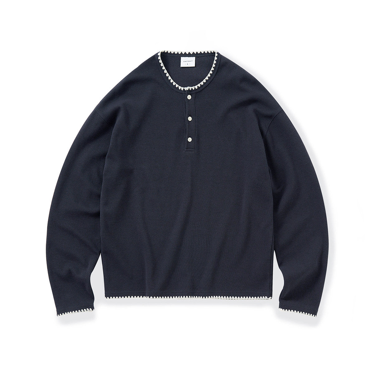 ヘビーコットン ヘンリーネック ルーズロングT N6605