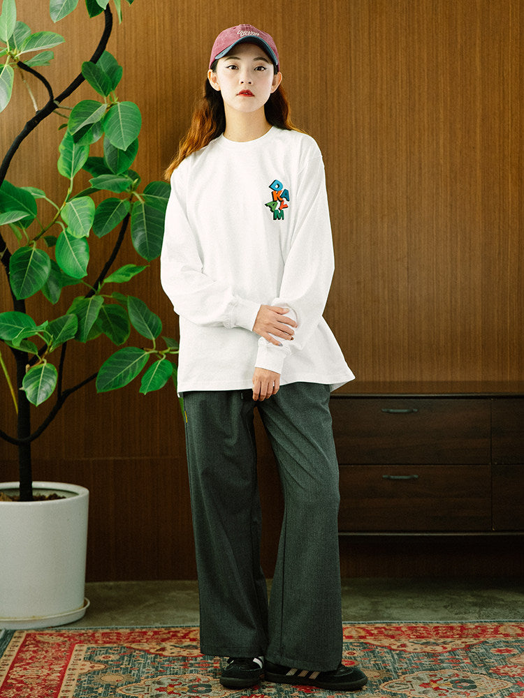 キューブロゴ プリント ヘビーウェイト ロングT N6381