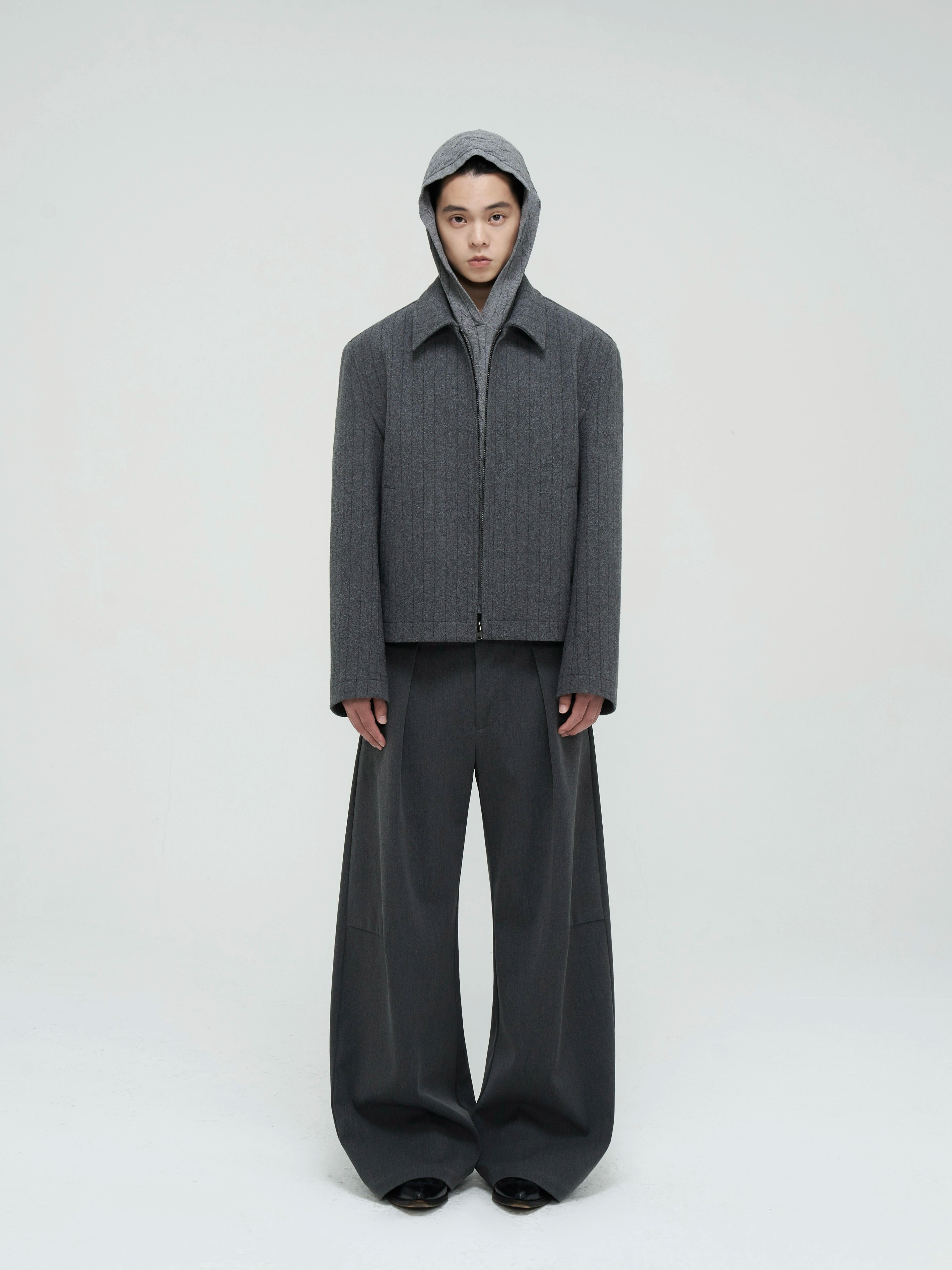 アークシルエット プリーツドレープスラックス N5989