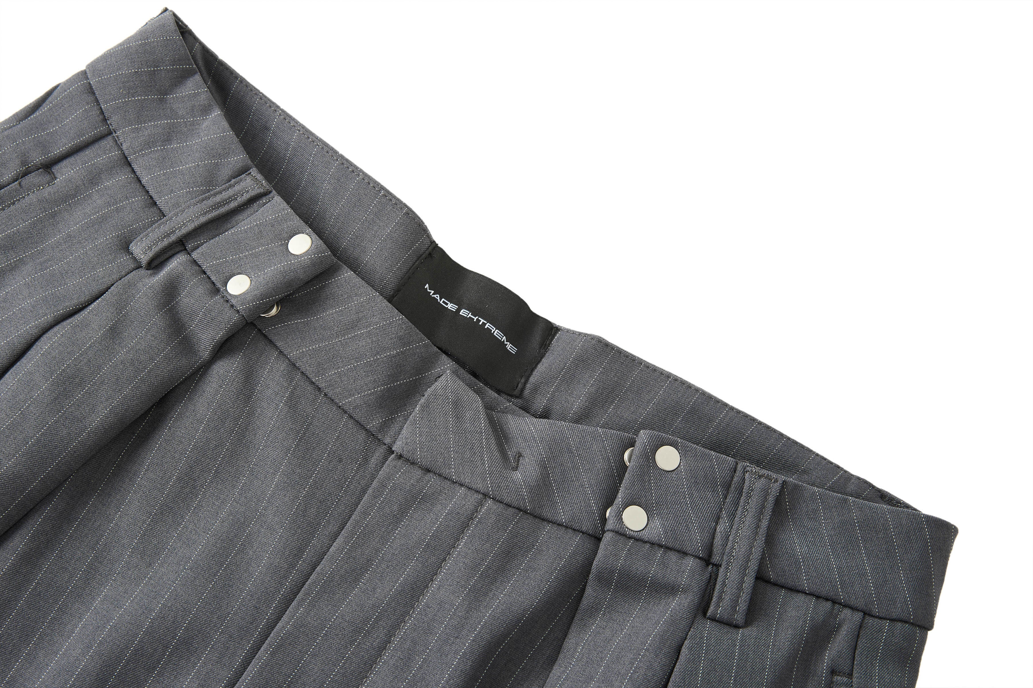 ピンストライプ カーブワイドスラックス N6802