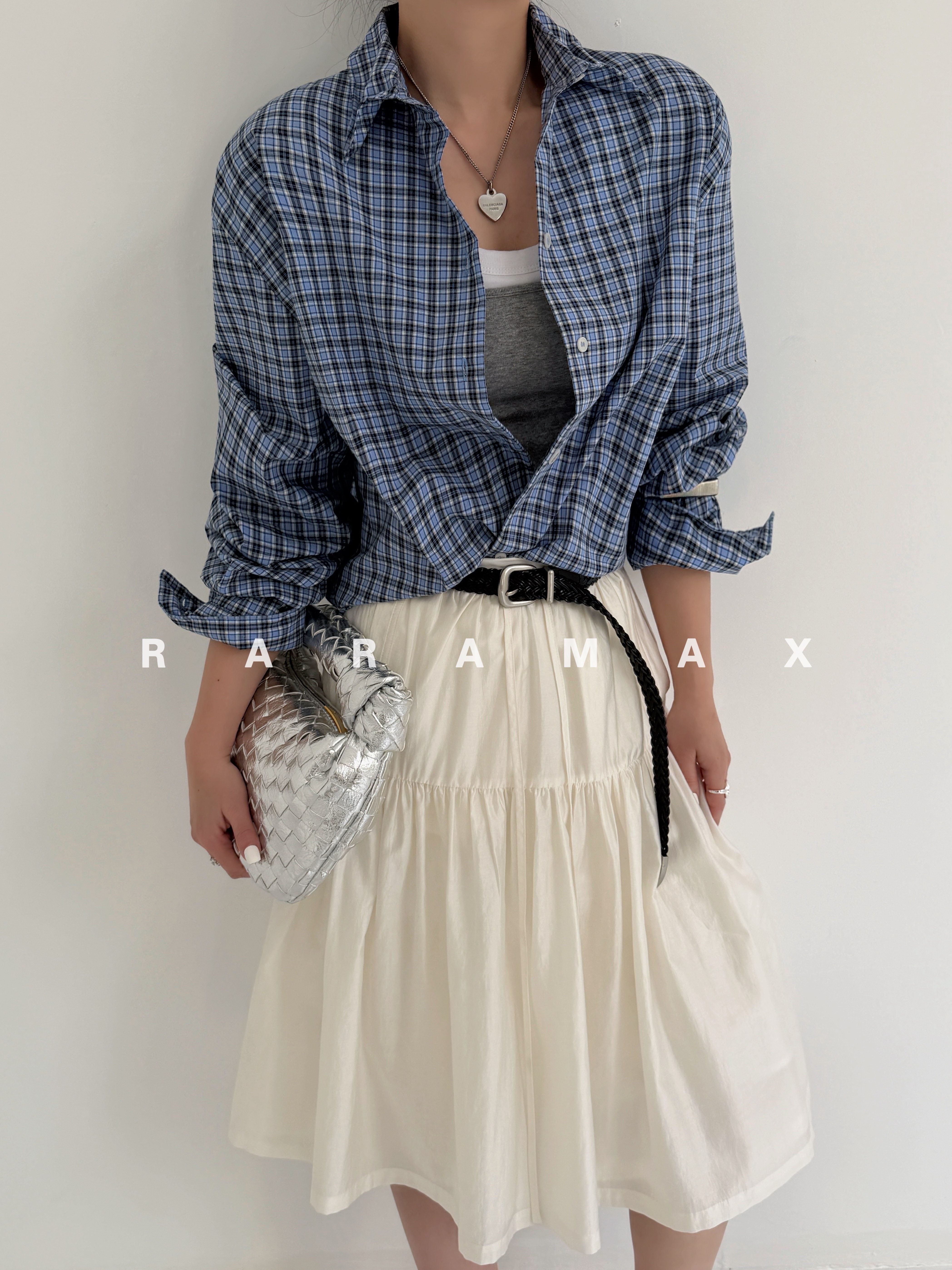 ワイヤー入り チェックシャツ N6677