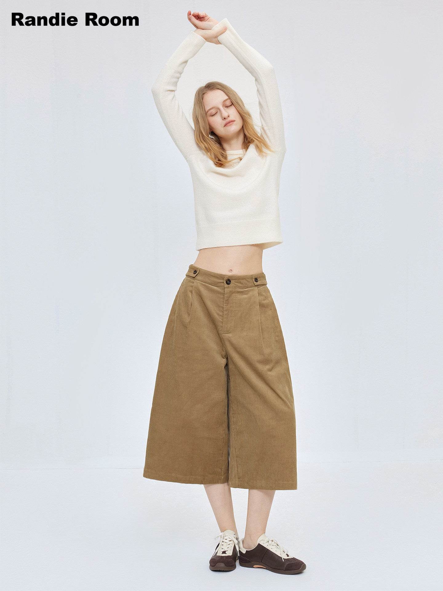 コーデュロイワイドクロップドパンツ N6742