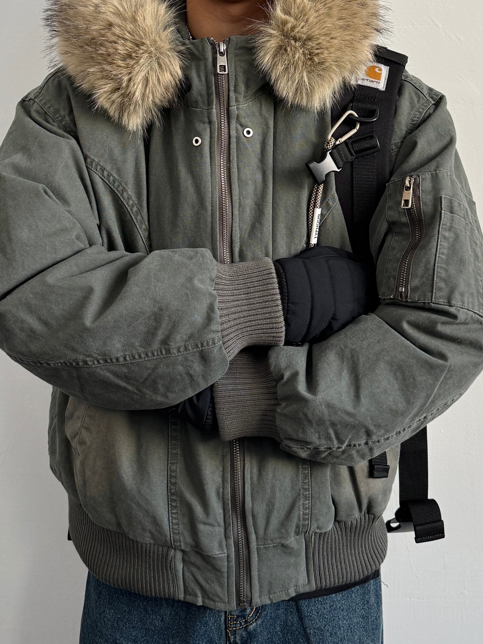 ヴィンテージ調 90ダウンフーディー N6643