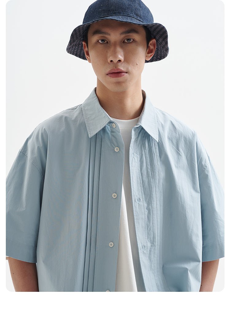 accordion pleat shirt / プリーツシャツ N3735 - NNine