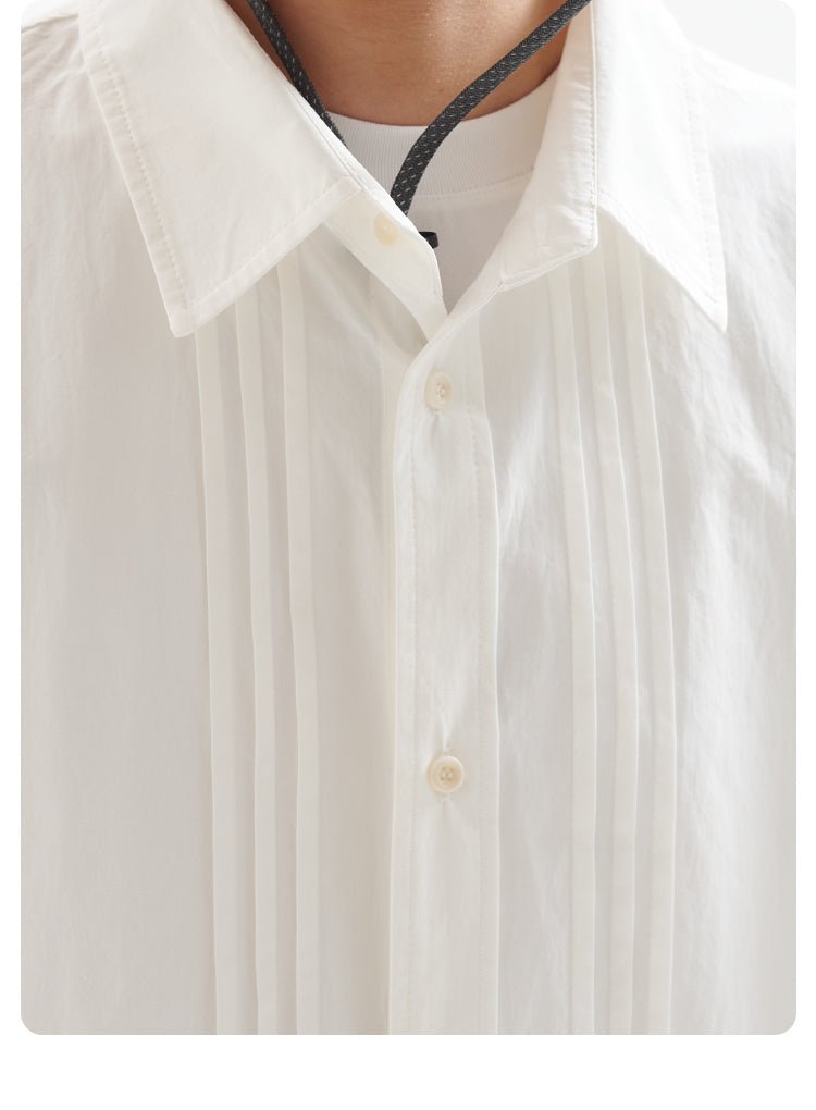 accordion pleat shirt / プリーツシャツ N3735 - NNine