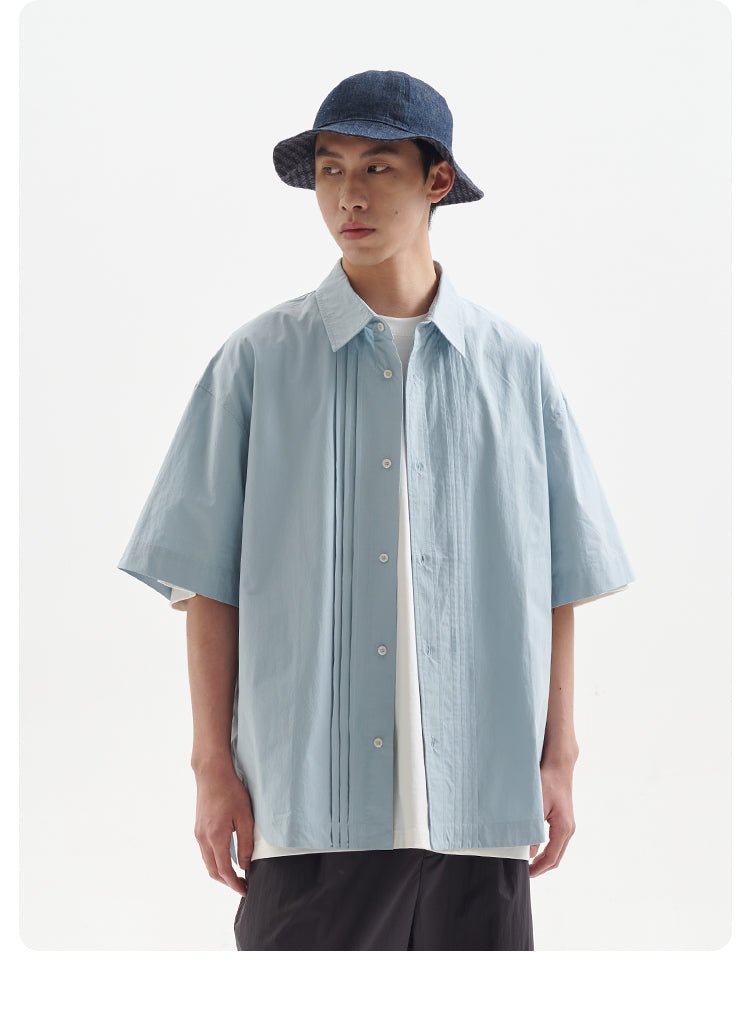 accordion pleat shirt / プリーツシャツ N3735 - NNine