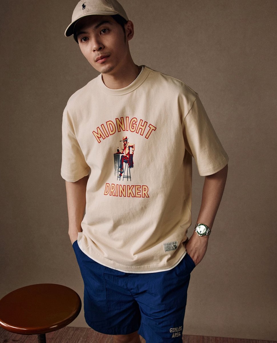 American print short sleeve T - shirt /キャラクタープリントT N3756 - NNine