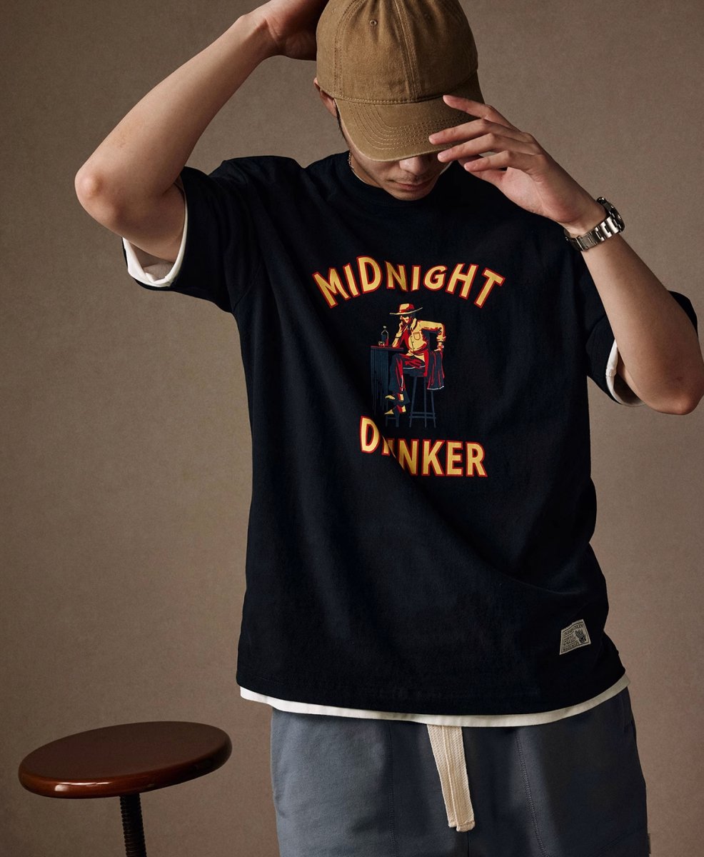 American print short sleeve T - shirt /キャラクタープリントT N3756 - NNine