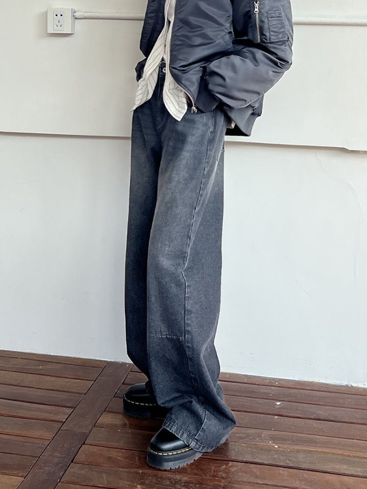 American retro black straight denim pants N4497 - NNine