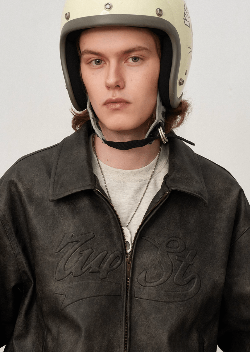 american retro leather jacket N5141 - ファッション通販 NNine(ナイン)